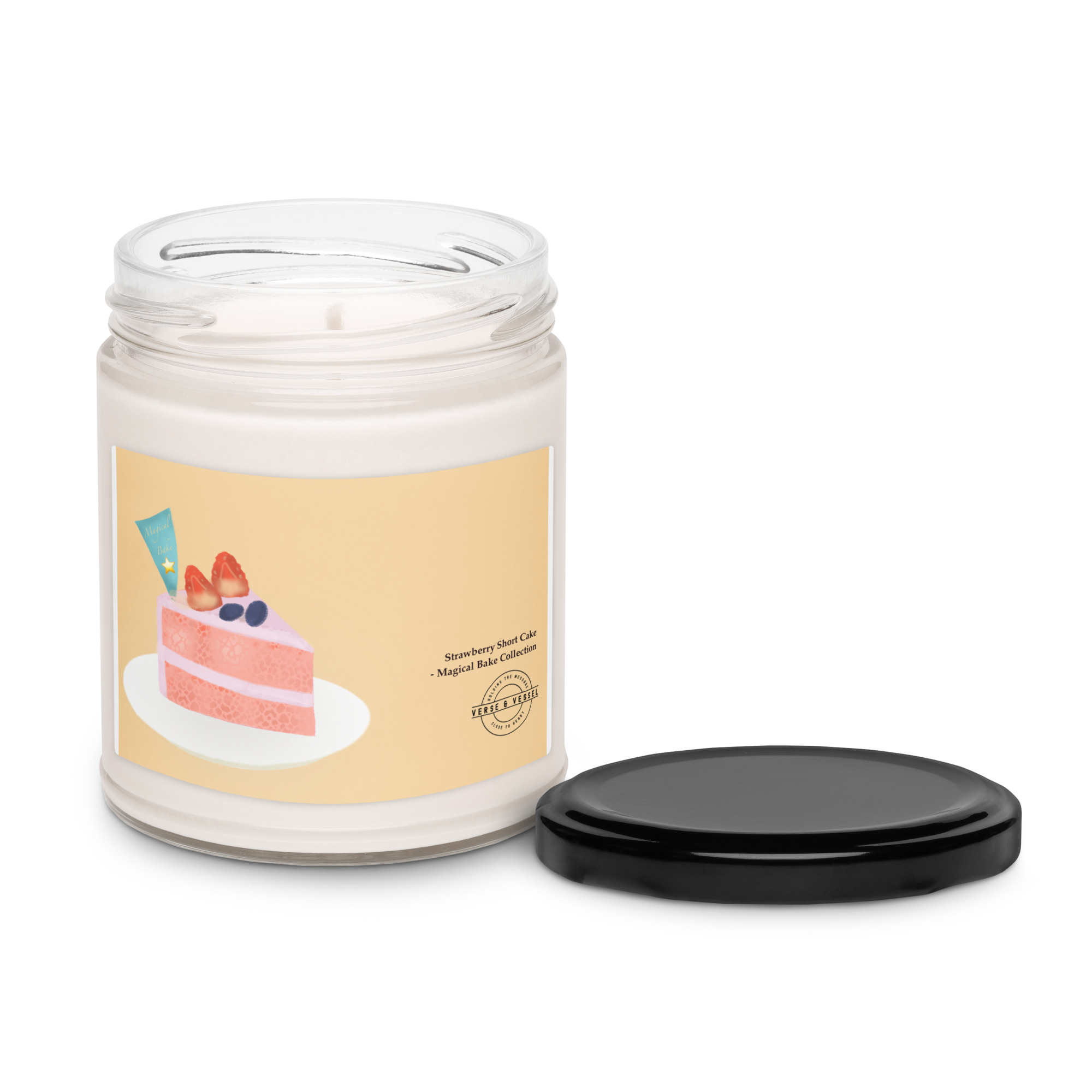 “Strawberry Short Cake” – Scented Soy Wax Candle | Magical Bake Collection - Image 5
