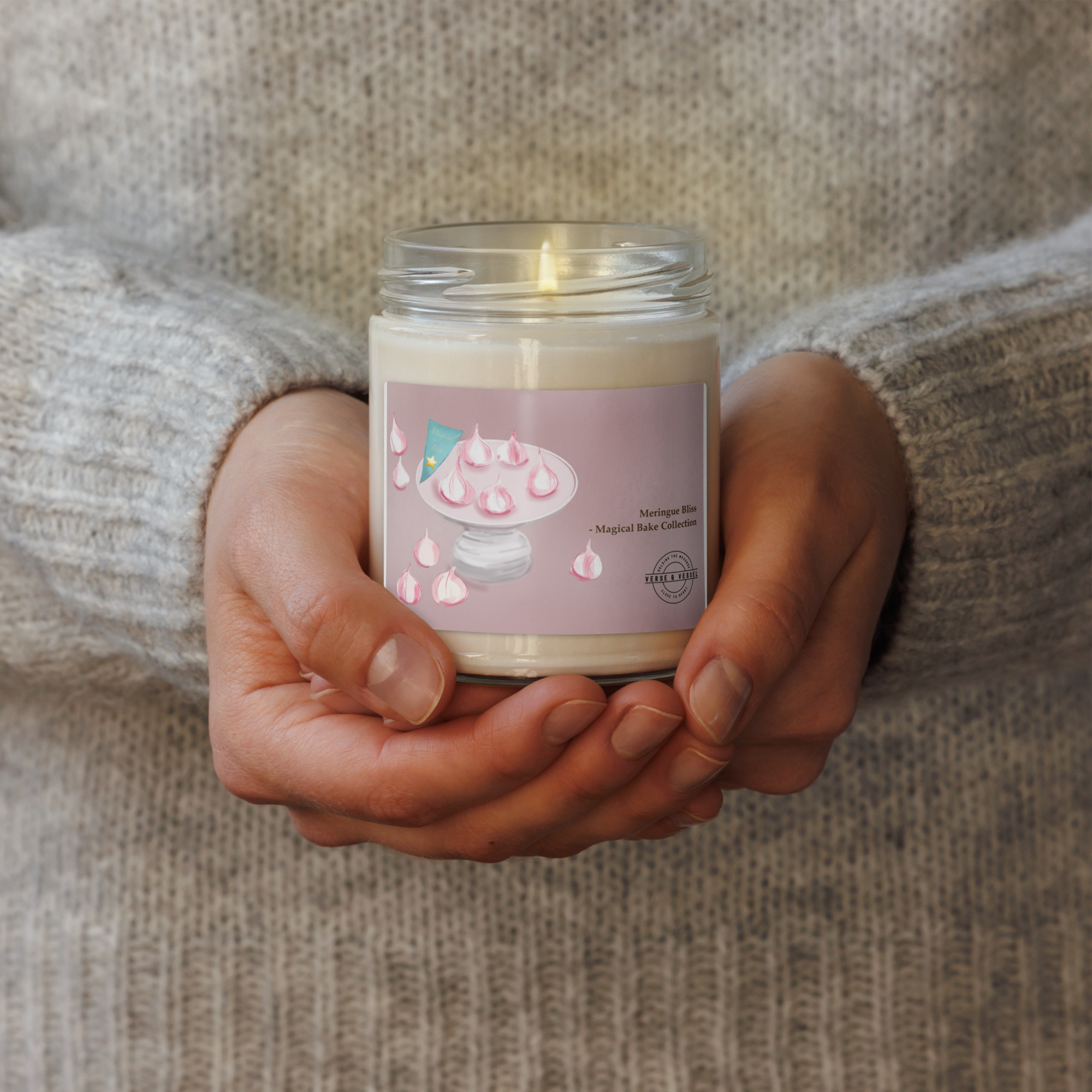 “Meringue Bliss” – Scented Soy Wax Candle | Magical Bake Collection - Image 7