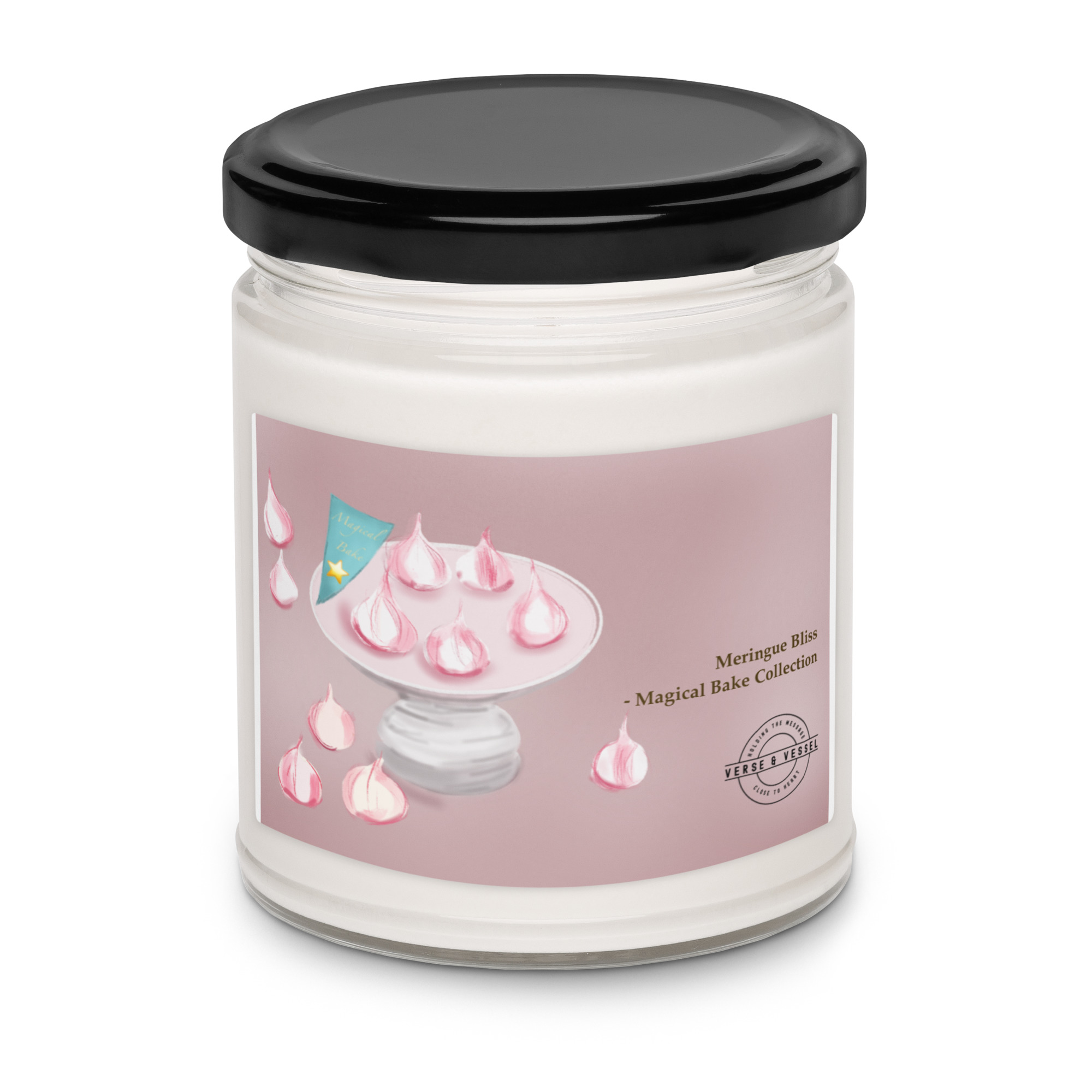 “Meringue Bliss” – Scented Soy Wax Candle | Magical Bake Collection - Image 3