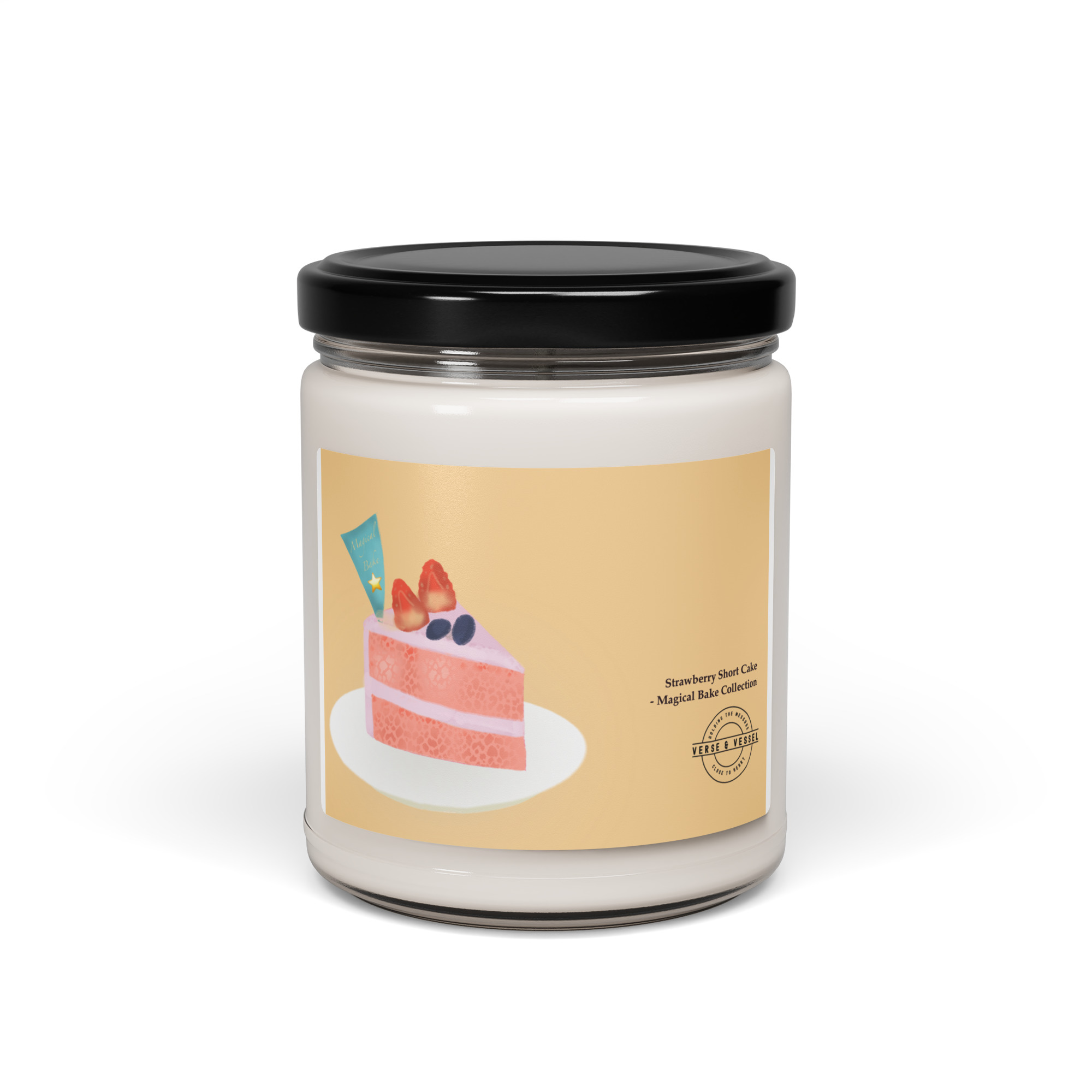 “Strawberry Short Cake” – Scented Soy Wax Candle | Magical Bake Collection - Image 6