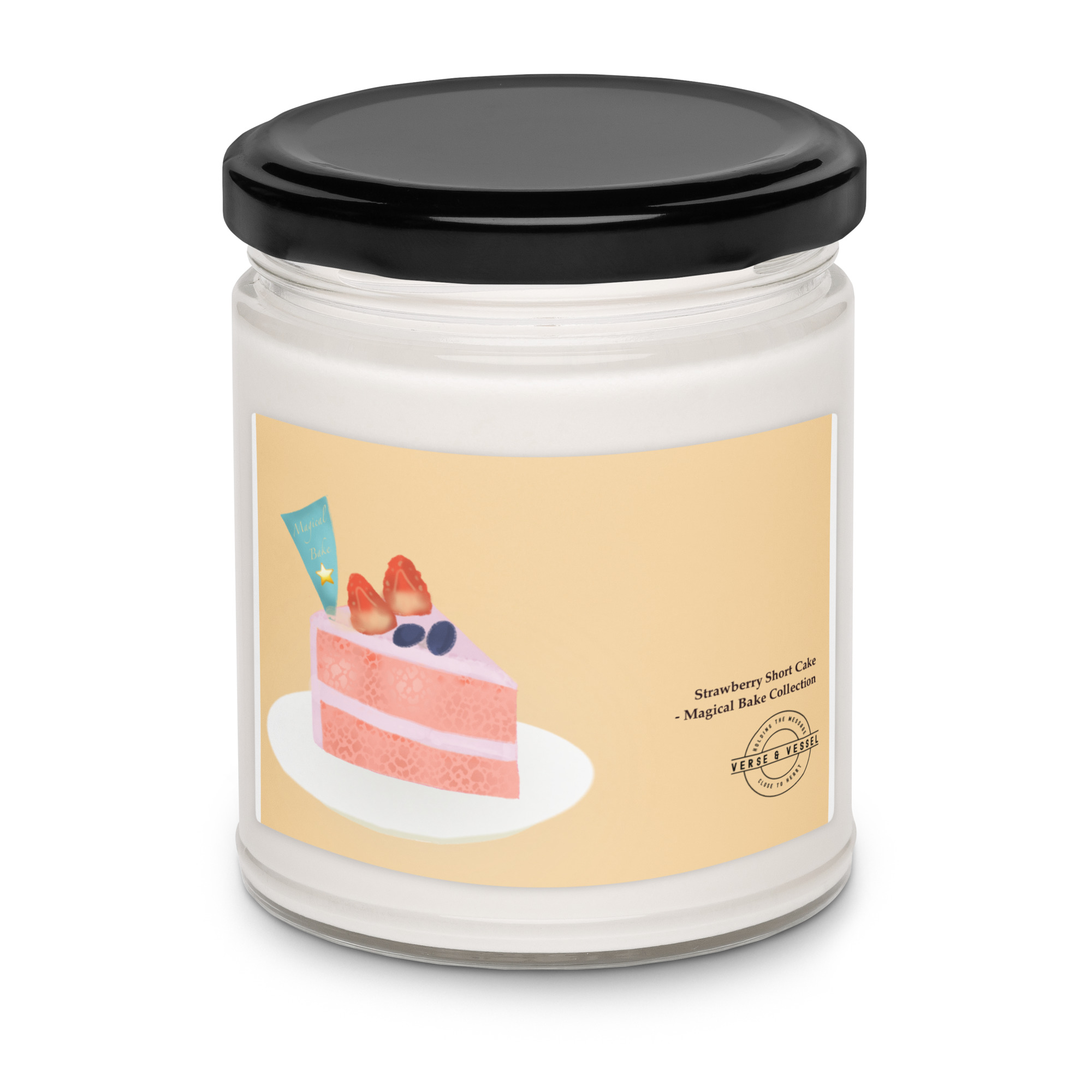“Strawberry Short Cake” – Scented Soy Wax Candle | Magical Bake Collection - Image 7