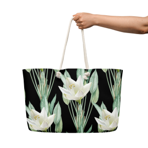 Moonlit Lily Weekend Tote Bag