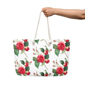 Crimson Whisper Weekend Tote Bag
